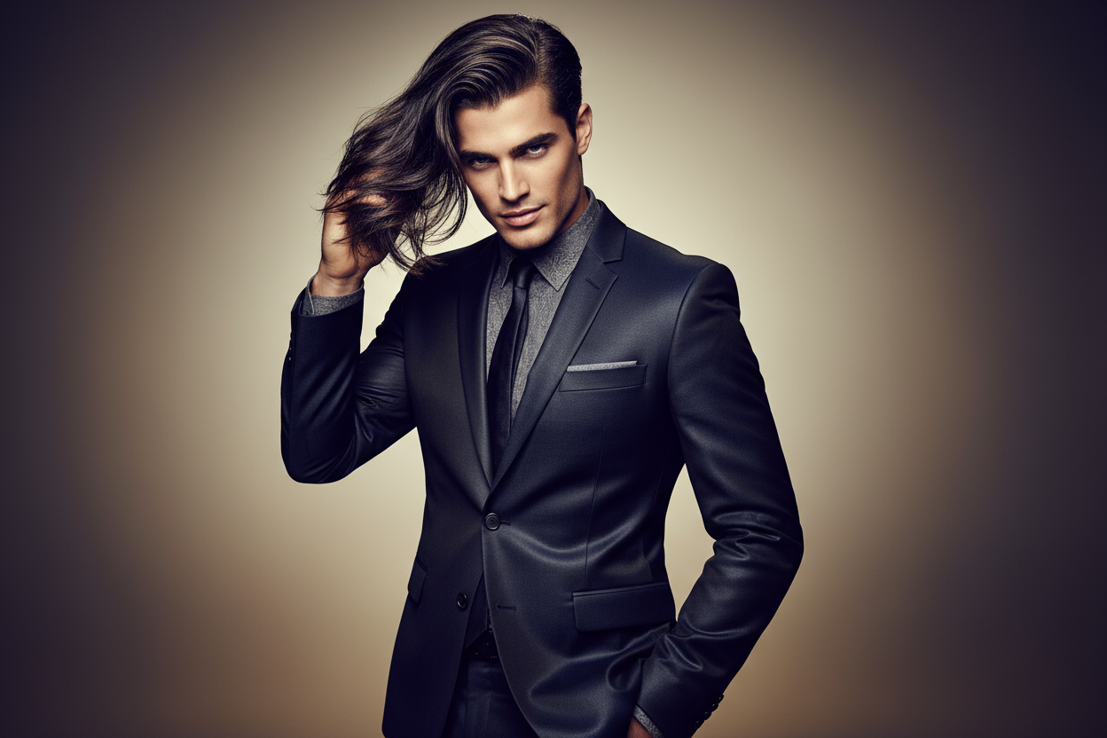 modello uomo bellissimo con calli mori stupendi e lucidissimi